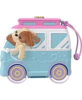 Polly Pocket Dolls and Playset, Travel Toys, Seaside Puppy Ride Compact