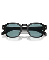 Prada Low Bridge Round Men's Sunglasses, Pr A16SF