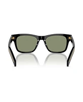 Prada Iconic Plaque Rectangular Men's Sunglasses