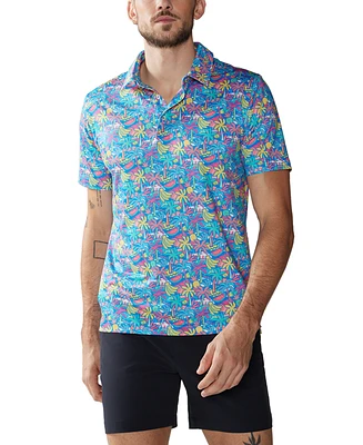 Chubbies Men's The Tropical Bunch Performance Polo 2.0