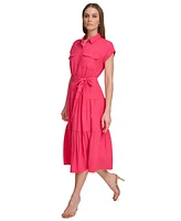 Dkny Women's Gauze Midi Shirtdress