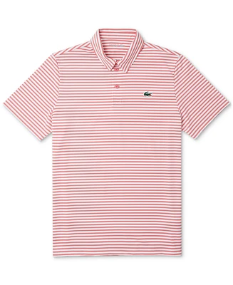 Lacoste Men's Short Sleeve Striped Performance Polo Shirt