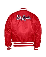 Men's New Era x Alpha Industries Red St. Louis Cardinals Reversible Full-Zip Bomber Jacket