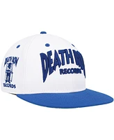 Men's White, Blue Death Row Records Paisley Snapback Hat