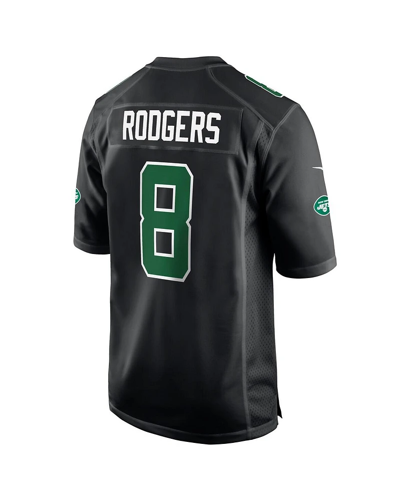 Men's Nike Aaron Rodgers Black New York Jets Fashion Game Jersey