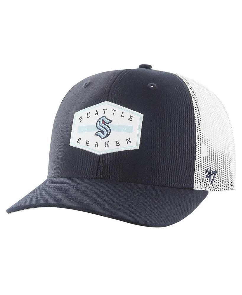 Men's '47 Brand Navy Seattle Kraken Convoy Trucker Adjustable Hat