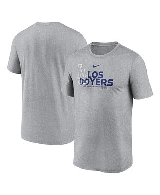 Men's Nike Heathered Charcoal Los Angeles Dodgers Local Rep Legend Performance T-shirt