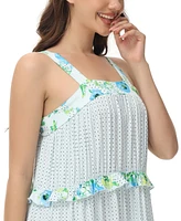 C. Wonder Women's Printed Ruffle Babydoll Nightgown