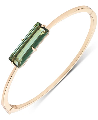 Lauren Ralph Lauren Gold-Tone Baguette Stone Bangle Bracelet