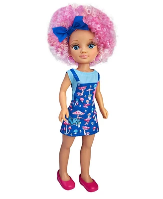 Nancy Curly Power Fashion Doll with Pink Hair