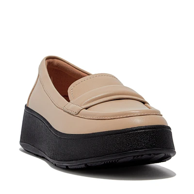 FitFlop Women's F-Mode Padded-Detail Leather Flatform Loafers