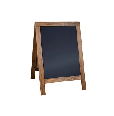 Burke 48"X24" Rustic Vintage like Double-Sided Folding Magnetic Chalkboard With 8 Chalk Markers, 10 Stencils And 2 Magnets Set