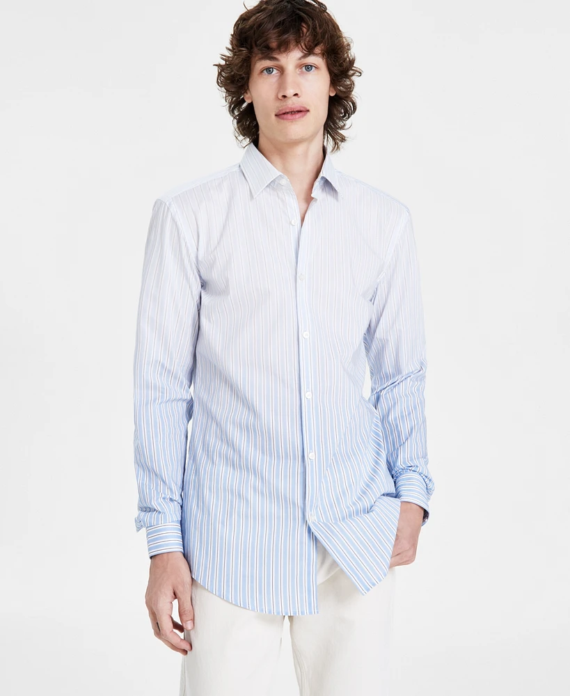 Hugo by Boss Men's Slim Fit Long Sleeve Button-Front Striped Shirt