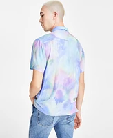 Sun + Stone Men's Bernard Short Sleeve Button-Front Printed Shirt, Created for Macy's