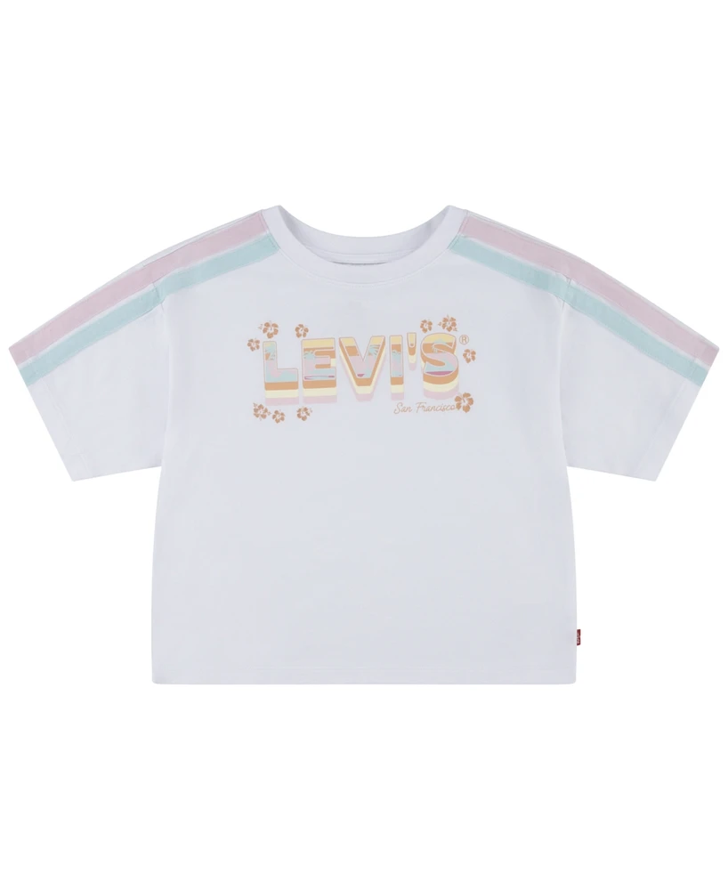 Levi's Big Girls Meet and Greet Striped Short Sleeve T-shirt