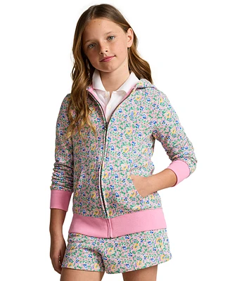 Polo Ralph Lauren Big Girls Floral French Terry Full-Zip Hoodie