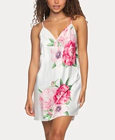 Jezebel Women's Adrienne Printed Satin Chemise