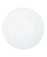 American Atelier Beaded Clear Charger Plate, 13" D