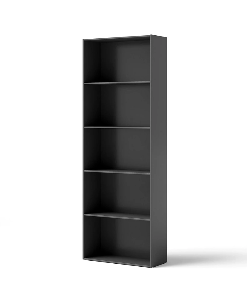 5-Shelf Storage Bookcase Modern Multi-Functional Display Cabinet Furniture