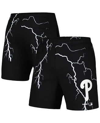 Men's Pleasures Black Philadelphia Phillies Lightning Shorts