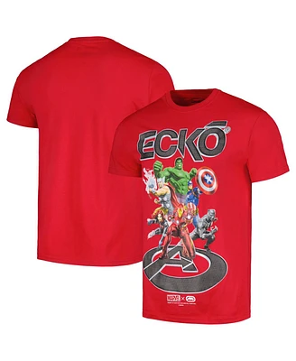 Men's and Women's Ecko Unlimited Red The Avengers Full Send T-shirt