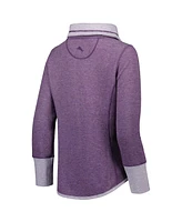 Women's Tommy Bahama Heathered Purple Baltimore Ravens Sport Sun Fade Full-Zip Sweatshirt