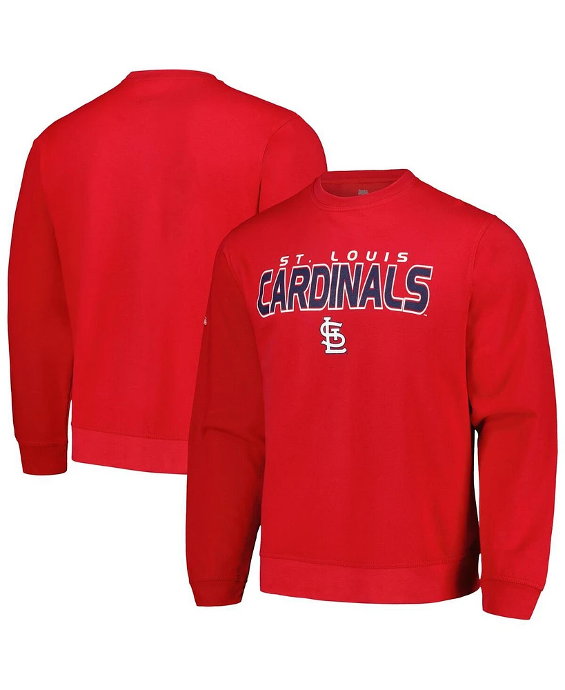 Men's Stitches Red St. Louis Cardinals Pullover Sweatshirt