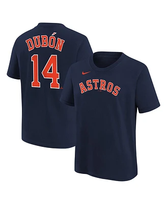 Big Boys Nike Mauricio Dubon Navy Houston Astros Name and Number T-shirt