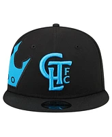 Men's New Era Black Charlotte Fc Jumbo 9FIFTY Snapback Hat