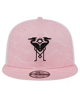 Men's New Era Pink Inter Miami Cf Flow 9FIFTY Trucker Snapback Hat
