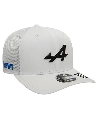 Men's New Era Pierre Gasly White Alpine Team Driver 9FIFTY Trucker Adjustable Hat