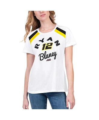 Women's G-iii 4Her by Carl Banks White Ryan Blaney Score T-shirt