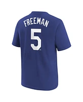 Big Boys Nike Freddie Freeman Royal Los Angeles Dodgers Home Player Name and Number T-shirt
