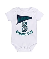 Baby Boys and Girls Outerstuff Seattle Mariners Fan Pennant 3-Pack Bodysuit Set