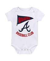 Baby Boys and Girls Fanatics Atlanta Braves Fan Pennant 3-Pack Bodysuit Set