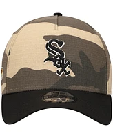 Men's New Era Chicago White Sox Camo Crown A-Frame 9FORTY Adjustable Hat