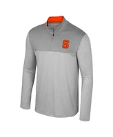 Men's Colosseum Gray Syracuse Orange Tuck Quarter-Zip Top