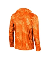 Men's Colosseum Orange Syracuse Palms Printed Lightweight Quarter-Zip Hooded Top