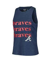 Women's Concepts Sport Charcoal, Navy Atlanta Braves Meter Muscle Tank and Pants Sleep Set