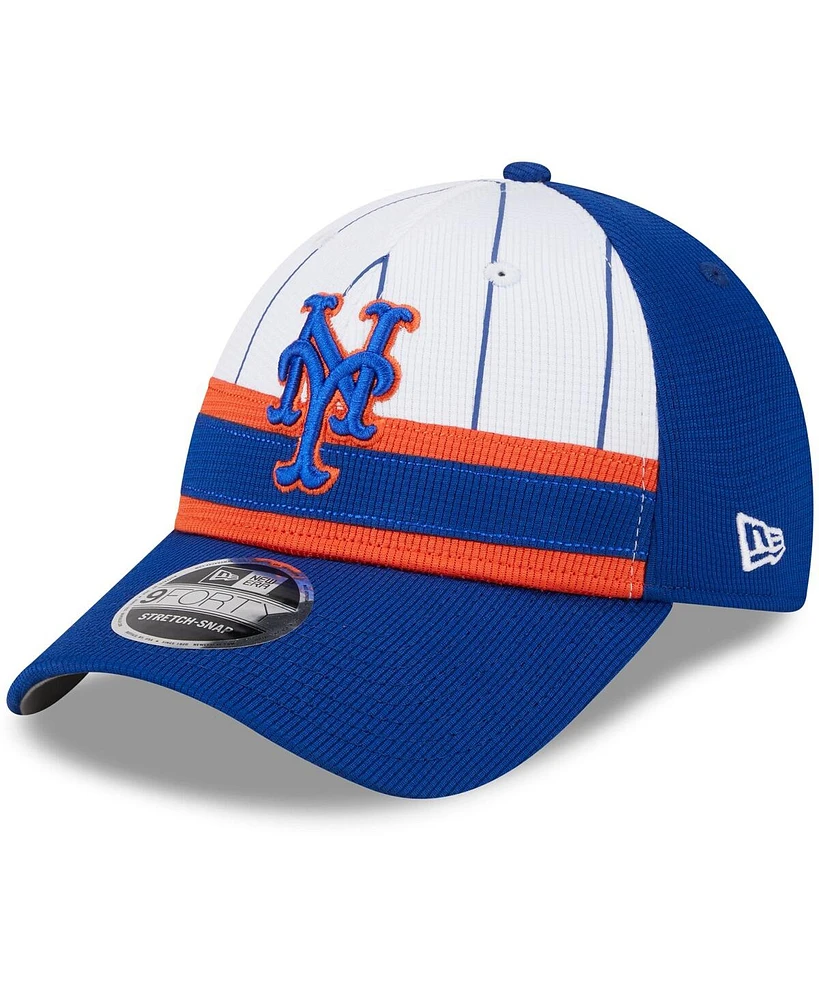 Men's New Era White New York Mets 2024 Batting Practice 9FORTY Adjustable Hat