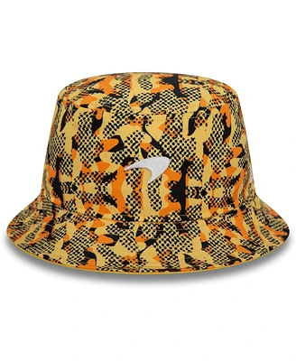 Men's New Era Gold McLaren F1 Team Camo Print Bucket Hat