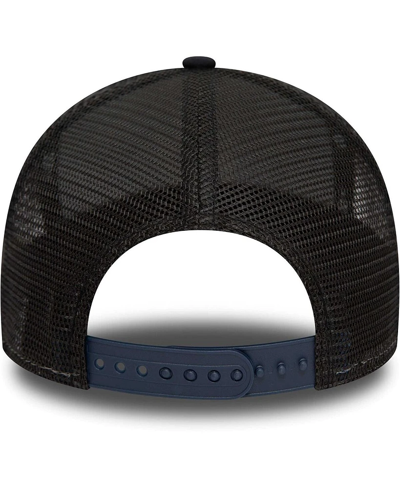 Men's New Era Navy Chelsea Essential 9FORTY Trucker Adjustable Hat