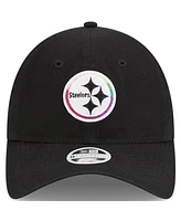 Women's New Era Black Pittsburgh Steelers 2023 Nfl Crucial Catch 9TWENTY Adjustable Hat