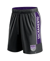 Men's Fanatics Black Sacramento Kings Game Winner Defender Shorts