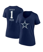 Women's Fanatics Navy Dallas Cowboys Mother's Day V-Neck T-shirt