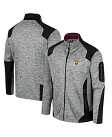 Men's Colosseum Gray Arizona State Sun Devils Silberman Color Block Full-Zip Jacket