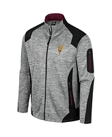 Men's Colosseum Gray Arizona State Sun Devils Silberman Color Block Full-Zip Jacket