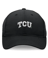 Men's Top of the World Black Tcu Horned Frogs Liquesce Trucker Adjustable Hat