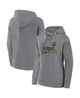 Women's Fanatics Heather Gray Vegas Golden Knights Script Favorite Pullover Hoodie