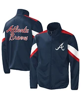 Men's G-iii Sports by Carl Banks Navy Atlanta Braves Earned Run Full-Zip Jacket